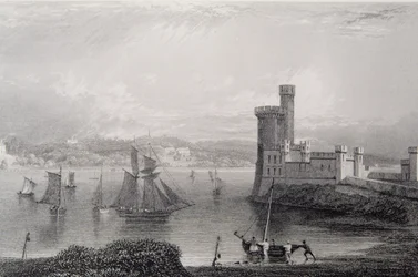 Black Rock Castle, nära Cork, Irland, 1830-talet