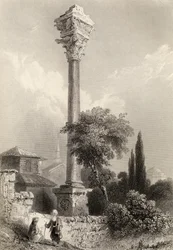 Kolumn av Marcian, Istanbul, Turkiet, graverad av H. Adlard