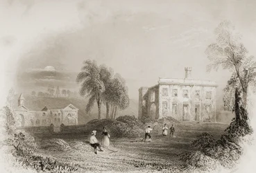 Dangan Castle, County Meath, Irland, från George Virtues "Scenery and Antiquities of Ireland", 1860-talet.