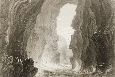 Dunkerry Cave, County Antrim, Nordirland, fra 