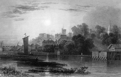 Maldon, Essex, graverad av Henry Adlard, 1831