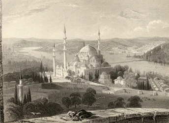 Moské och grav av Suleiman, från Seraskier