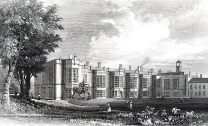 New Hall, nära Chelmsford, Essex, graverad av William Watkins, c.1832