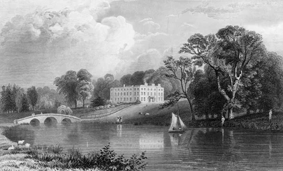 Rivenhall Place, Essex, graverat av John Carr Armytage, 1831.