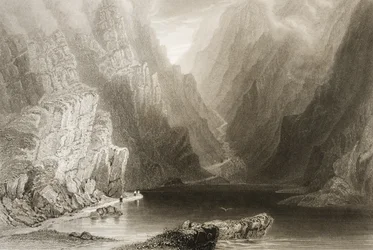 The Gap of Dunloe, County Killarney, Irland, från "Scenery and Antiquities of Ireland" av George Virtue, 1860-talet