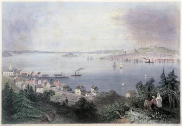 View of Halifax - i "" Canadian Scenery illustrated"" av William Henry Bartlett, red. George Virtue