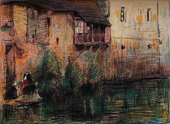 Kanalscen, Quimperle, c1907.