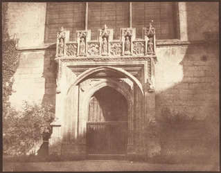 En gammal dörr i Magdalen College, Oxford,april 1843 (foto)