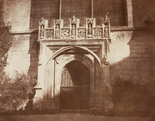 Ancient Door, Magdalen College, Oxford, 1843.