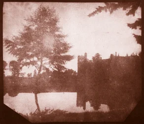 Lacock Abbey i spegling, ca 1840