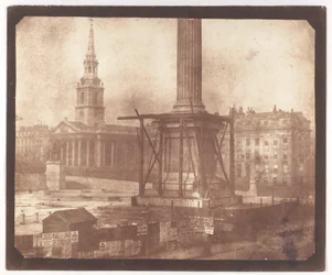 Nelsons kolonn under uppförande, Trafalgar Square