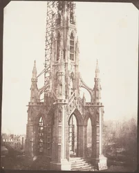 Scottmonumentet före färdigställandet, Edinburgh