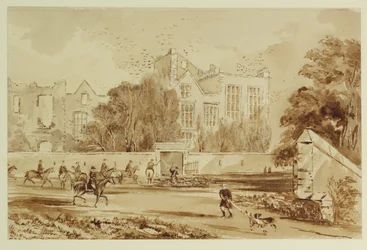 Hardwick Old Hall (akvarell på papper)