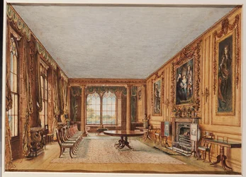 The Winter Dining Room av Earl of Essex i Cassiobury, 1821