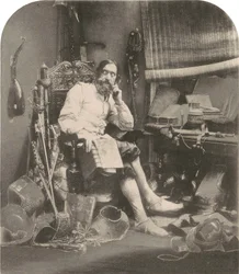Don Quijote i sitt arbetsrum,1855, tryckt 1857 (foto)