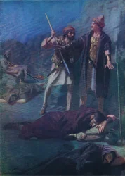 David sparer Saul, från The Bible Picture Book utgiven av Thomas Nelson, c.1950