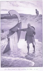 Sir Bors hittade ett skepp som väntade på honom
