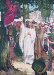 Zacchaeus, från The Bible Picture Book utgiven av Thomas Nelson, c.1950