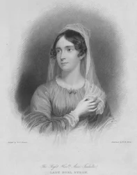 Den högvälborna Anne Isabella Lady Noel Byron, hustru till poeten George Gordon Byron, mer allmänt