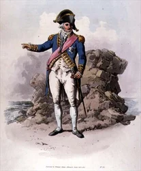 Amiral i full uniform, iklädd badorden från 