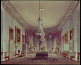 Matsalen, Frogmore från Pynes "Royal Residences", 1818