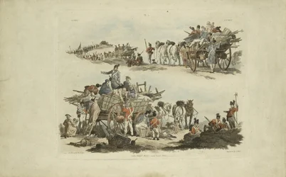 Camp Scenes, 1803 (färgad etsning)