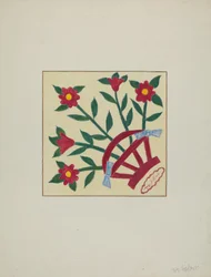 Delad täcke 1 kvadrat, ca. 1940.