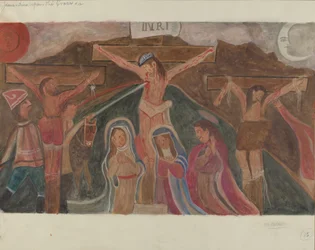 Korsets station nr 12: Jesus dör på korset, ca. 1936.
