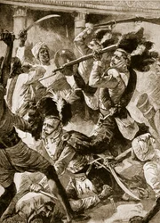 The Second Relief of Lucknow, november 1857 (litho)