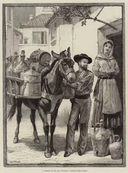 En försäljare av olja och vinäger, en skiss från Lissabon
