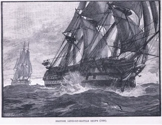 Brittisk linje av stridsfartyg AD 1836