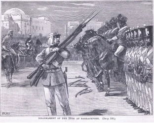 Nedrustning av den 26:e vid Barrackpore 1857 AD