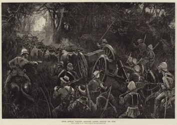 Sydafrikansk krigföring, artilleri som passerar genom bushen