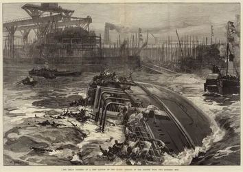 Den stora katastrofen vid en sjösättning på Clyde, Daphne sjönk med tvåhundra man.