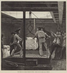 Prinsen av Wales resa till Indien, med is ombord på HMS Serapis