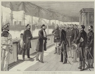 Khedivens besök hos hertigen av Connaught ombord på HMS Helicon