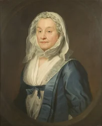 Porträtt av Mrs John Jesser (olja på duk)