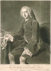 William Pitt, utrikesminister, graverad av Richard Houston (1721-75)