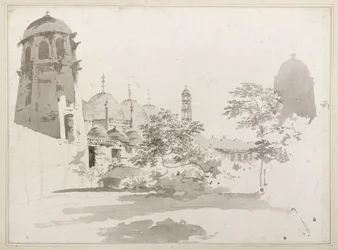 O se Vaaiga i le Cuttera Fau e Jaffier Cawn i Murishidbad, c.1781 (fufulu efuefu ma penitala i luga o pepa) fa