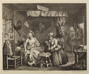 En prostituerads levnad, plansch 3