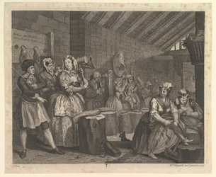 A Harlots Progress, tavla 4, april 1732.