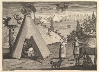 En lappkoja Aubry de La Mottrayes reser genom Europa, Asien och in i en del av..., 1723-24.