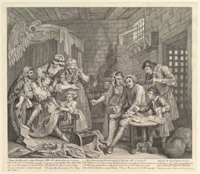 A Rakes Progress, skylt 7, 25 juni 1735.