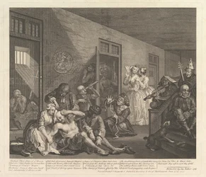 A Rakes Progress, Plate 8, [25 juni 1735] återutgiven 1763.