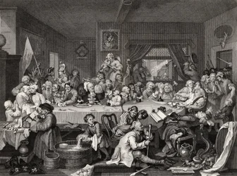 An Election Entertainment, graverad av T.E. Nicholson, från 