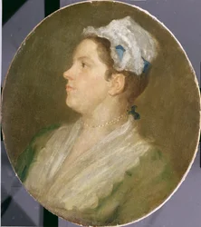 Anne Hogarth (1701-71), ca 1740 (före konservering)