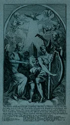 Burlesk på Kents altartavla vid St Clement Danes, c1725