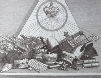 Krona, mitres, Maces, etc