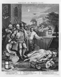 Fulländad grymhet, ur "Grymhetens fyra stadier", 1751