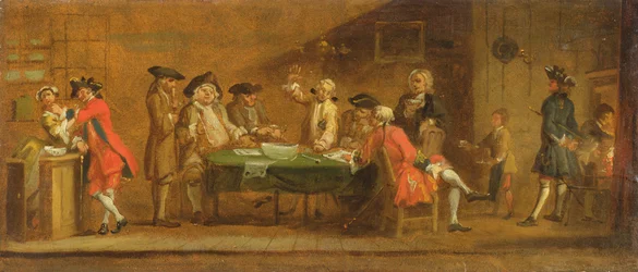 Figurer i en krog eller kaffestuga, 1720-talet
